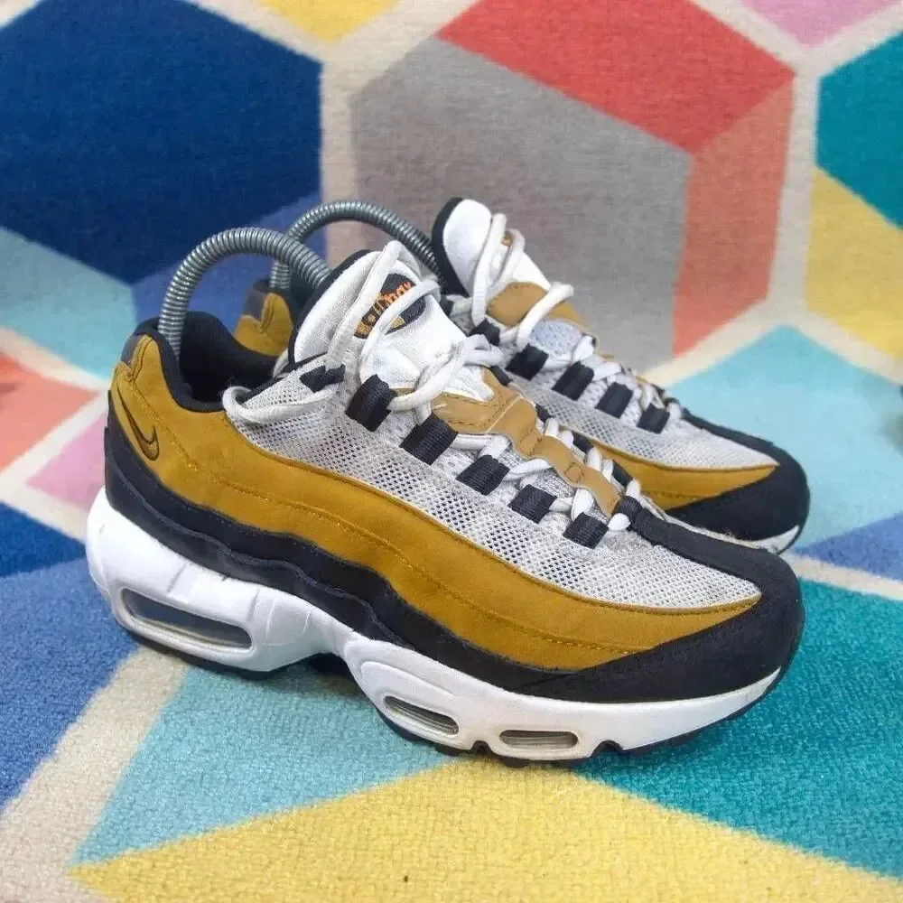 Nike Air Max 95 Recraft (GS) Big Kids Wheat Black White ‎ Size 5Y